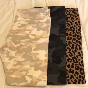 Camo and Leopard Print Women's Pants Set